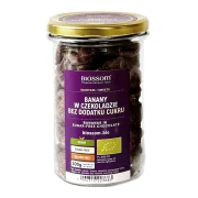 BANANY W SUROWEJ CZEKOLADZIE BEZ DODATKU CUKRÓW BEZGLUTENOWE BIO 300 g - BIOSSOM