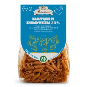 MAKARON PROTEINOWY (GROCH, KUKURYDZA, RYŻ, SORGO) PENNE BEZGLUTENOWY BIO 250 g - PASTA NATURA