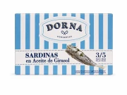 SARDYNKI PORTUGALSKIE W OLEJU SŁONECZNIKOWYM 120G DORNA