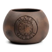 MATERO Z CERAMIKI MLEKOWANEJ HAND MADE - YERBA MATE GREEN