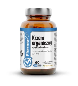 KRZEM ORGANICZNY Z PĘDÓW BAMBUSA BEZGLUTENOWY 60 KAPSUŁEK - PHARMOVIT (CLEAN LABEL)