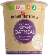OWSIANKA BŁYSKAWICZNA JABŁKO - JAGODA BEZGLUTENOWA BIO 55 g - MADAME BUTTERFLY