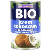 OKAZJA KREM KOKOSOWY 22 % TŁUSZCZU BIO 400 ml - NATURAVENA