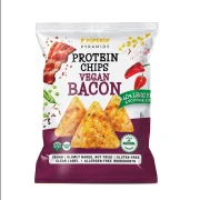CHRUPKI PIRAMIDKI PROTEINOWE O SMAKU BEKONOWYM WEGAŃSKIE BEZGLUTENOWE 60 g - POPCROP