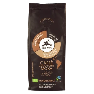 KAWA MIELONA ARABICA/ROBUSTA STRONG FAIR TRADE BIO 250 g - ALCE NERO