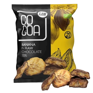 BANANY W CZEKOLADZIE SUROWEJ BIO 70 g - COCOA