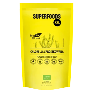 CHLORELLA SPROSZKOWANA BIO 600 g - BIO PLANET SUPERFOODS