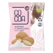 MIGDAŁY W BIAŁEJ POLEWIE Z SOLĄ BIO 70 g - COCOA