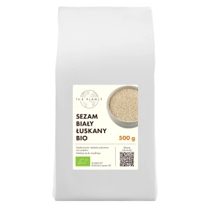 SEZAM BIAŁY ŁUSKANY BIO 500 g - THE PLANET