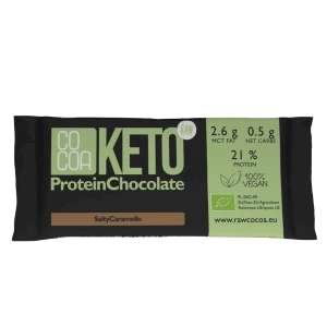 CZEKOLADA PROTEINOWA O SMAKU SŁONY KARMEL KETO BIO 40 g - COCOA