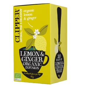 HERBATKA Z IMBIREM I CYTRYNĄ BIO (20 x 2,5 g) 50 g - CLIPPER