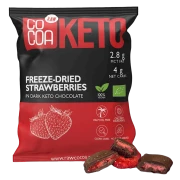 TRUSKAWKI W CZEKOLADZIE CIEMNEJ BEZ DODATKU CUKRÓW KETO BIO 40 g - COCOA