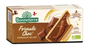 HERBATNIKI Z CZEKOLADĄ Z NADZIENIEM MLECZNYM BIO 125 g - BONNETERRE