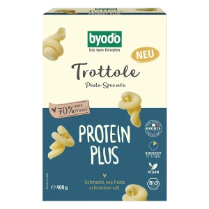 MAKARON PROTEINOWY (SEMOLINOWY Z DYNIĄ) SPIRALE TROTTOLE BIO 400 g - BYODO