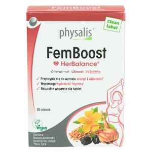 TABLETKI NA ENERGIĘ DLA KOBIET (FEMBOOST) 30 szt. - PHYSALIS (HERBALANCE)