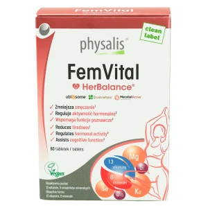 TABLETKI NA WITALNOŚĆ DLA KOBIET (FEMVITAL) 60 szt. - PHYSALIS (HERBALANCE)