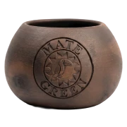 MATERO Z CERAMIKI MLEKOWANEJ HAND MADE - YERBA MATE GREEN