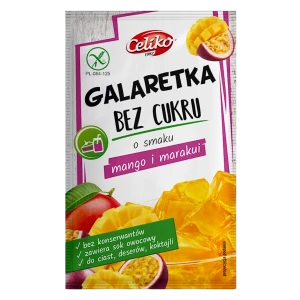 GALARETKA BEZ CUKRU O SMAKU MANGO - MARAKUJA BEZGLUTENOWA 14 g - CELIKO