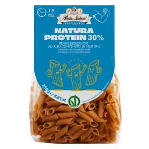 MAKARON PROTEINOWY (GROCH, KUKURYDZA, RYŻ, SORGO) PENNE BEZGLUTENOWY BIO 250 g - PASTA NATURA