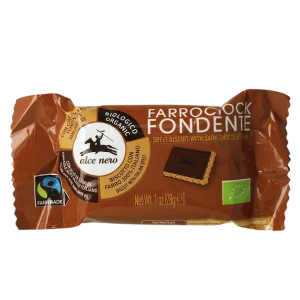 HERBATNIKI ORKISZOWE Z CZEKOLADĄ GORZKĄ FAIR TRADE BIO 28 g - ALCE NERO