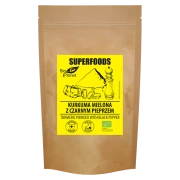 KURKUMA MIELONA Z CZARNYM PIEPRZEM BIO 200 g - BIO PLANET SUPERFOODS