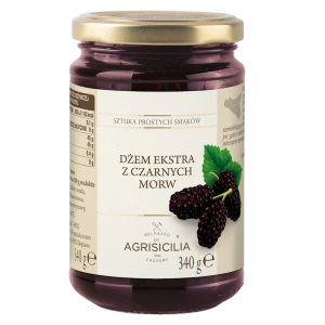 DŻEM EKSTRA Z CZARNEJ MORWY 340 g - AGRISICILIA