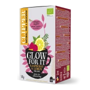HERBATKA O SMAKU MALINOWO - CYTRYNOWYM NA PIĘKNĄ SKÓRĘ (GLOW FOR IT) BIO (15 x 2 g) 30 g - CLIPPER