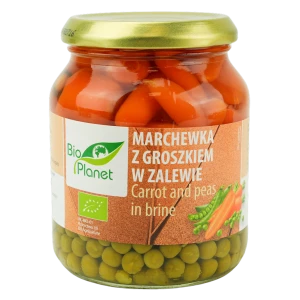 MARCHEWKA W ZALEWIE Z GROSZKIEM BIO 340 g (220 g) (SŁOIK) - BIO PLANET