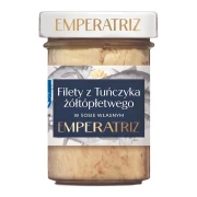 TUŃCZYK ŻÓŁTOPŁETWY FILETY MSC W SOSIE WŁASNYM 200 g (140 g) (SŁOIK) - EMPERATRIZ