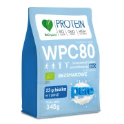 OKAZJA BIAŁKO SERWATKOWE NATURALNE (KONCENTRAT WPC 80) BEZ DODATKU CUKRÓW BIO 345 g - BE ORGANIC