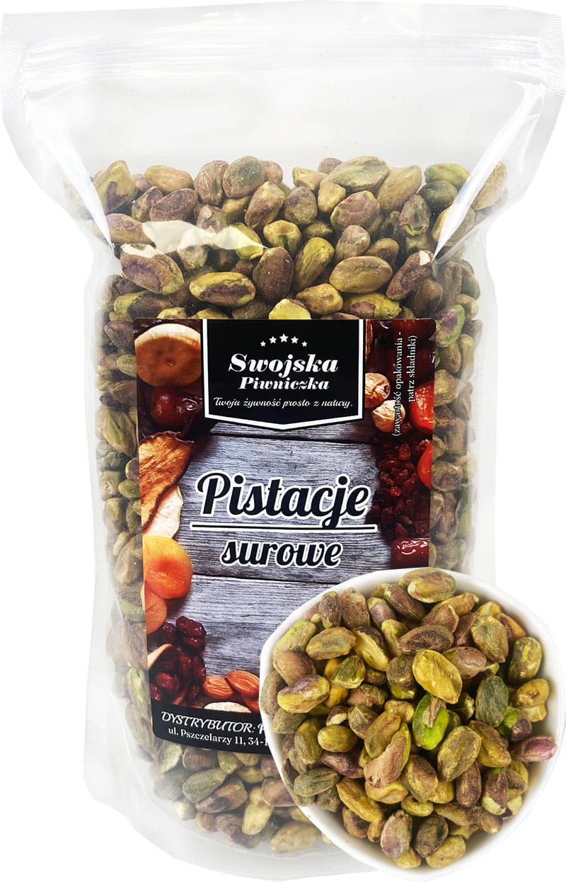 PISTACJE ŁUSKANE SUROWE CAŁE 1KG SWOJSKA PIWNICZKA