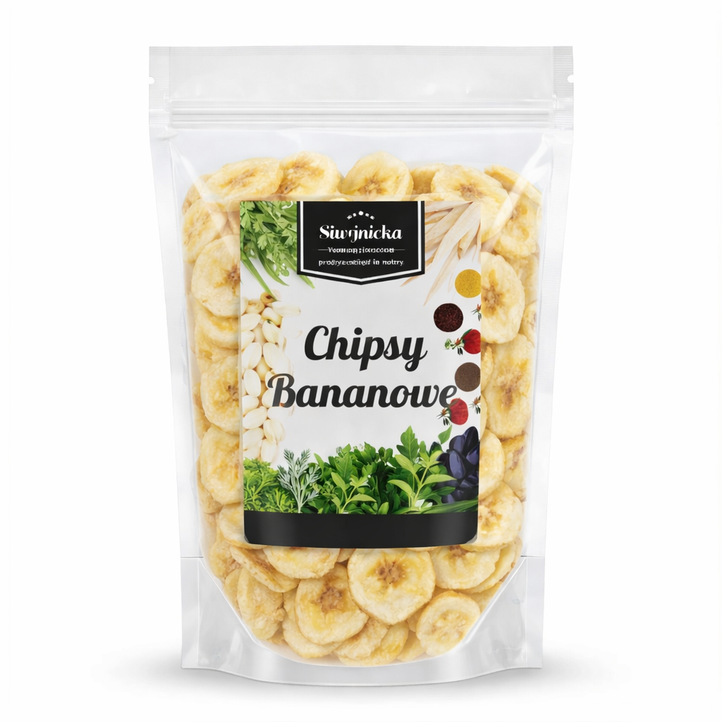CHIPSY BANANOWE 500G BANAN SUSZONY BEZ KONSERWANTOW